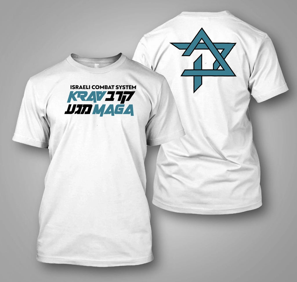 Krav Maga Israeli Combat System Self Defens  - Custom front and back t-shirt tee