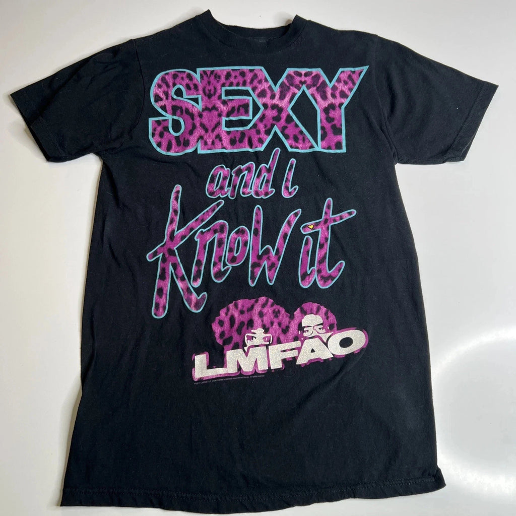 LMFAO Sexy and I Know Tour Black Cotton T Shirt Full Size S-5XL