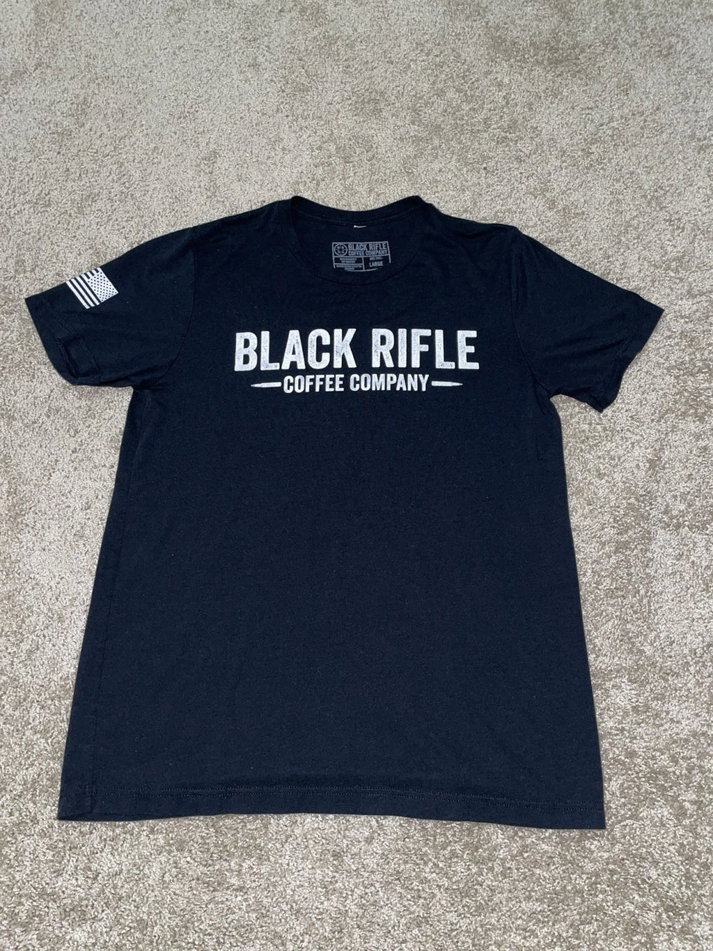 Black Rifle Coffee Company Official Classic Spell Out Graphic Men's T-Shirt L