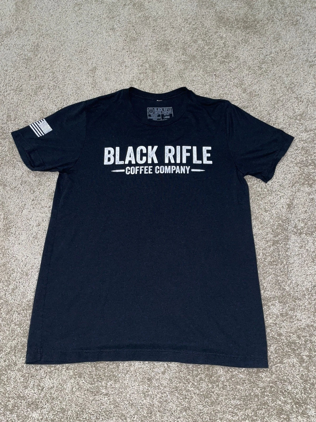 Black Rifle Coffee Company Official Classic Spell Out Graphic Men's T-Shirt L