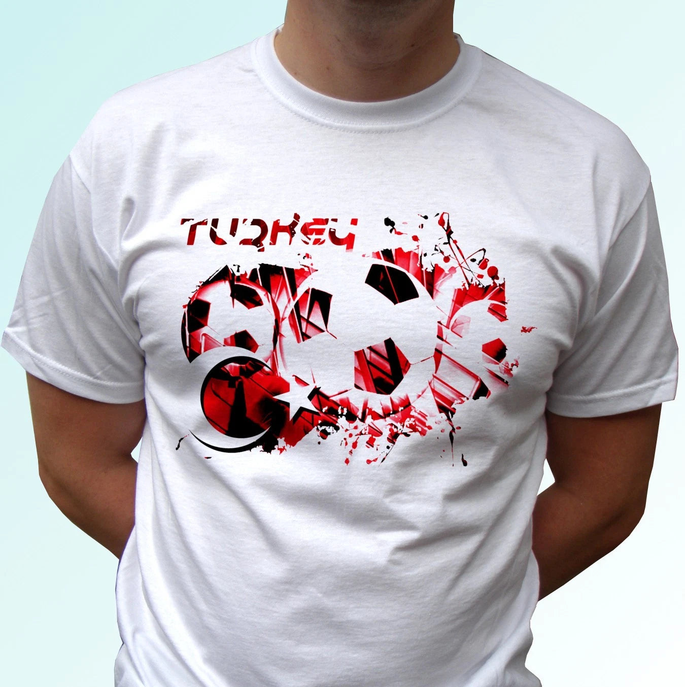 Turkey t shirt football flag top Turkiye soccer fan supporter tee gift all sizes