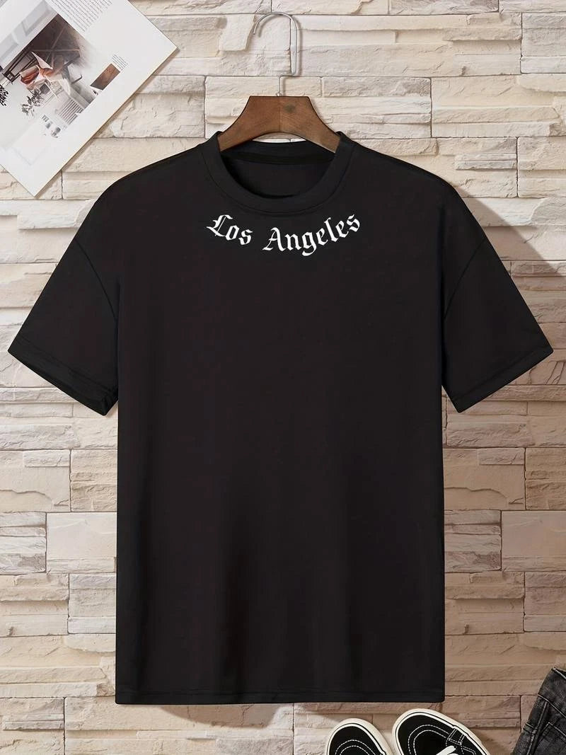 Mens LOS ANGELES T-Shirt Round Neck Soft Regular Casual All Occasions 8 COLOURS