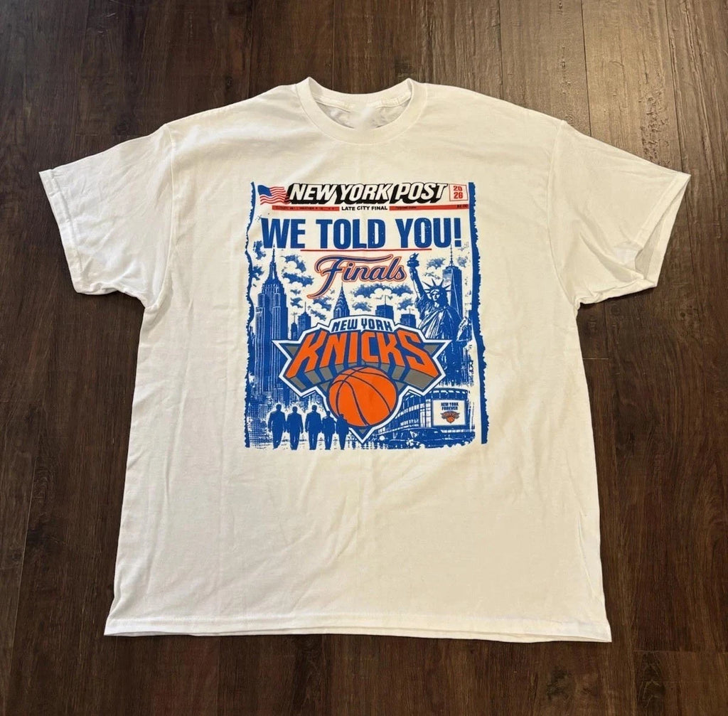 NY  Knick  2026 N B A Finals Champions NY Post We Told You T-Shirt S-5XL Reprint