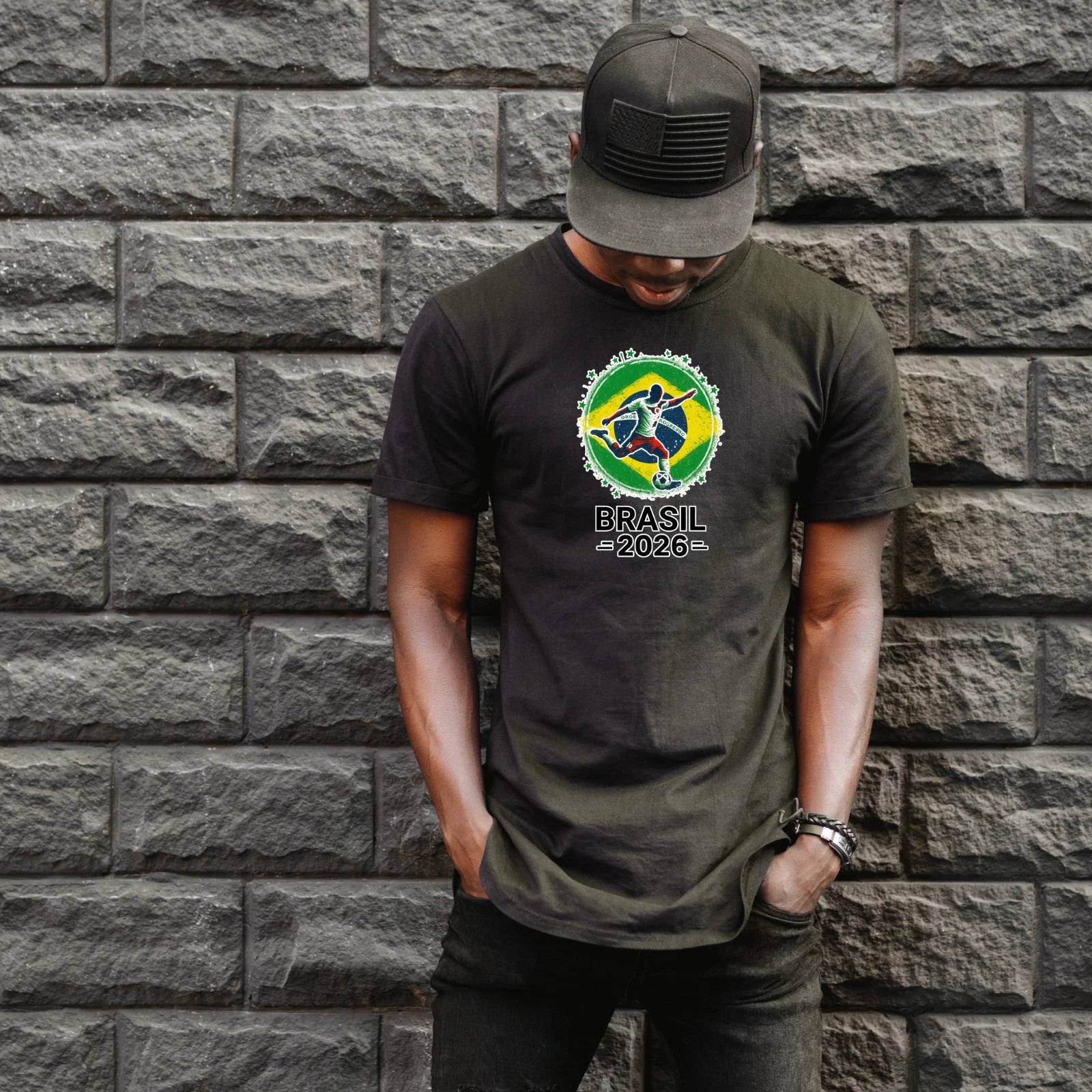 North America Apparel Collection for Soccer Fans 2026 BRASIL Unisex  T-Shirt
