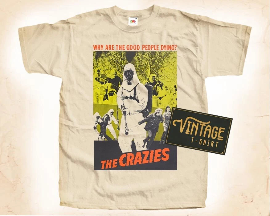 The Crazies T SHIRT Tee Movie Poster Vintage Natural sizes S to 5XL