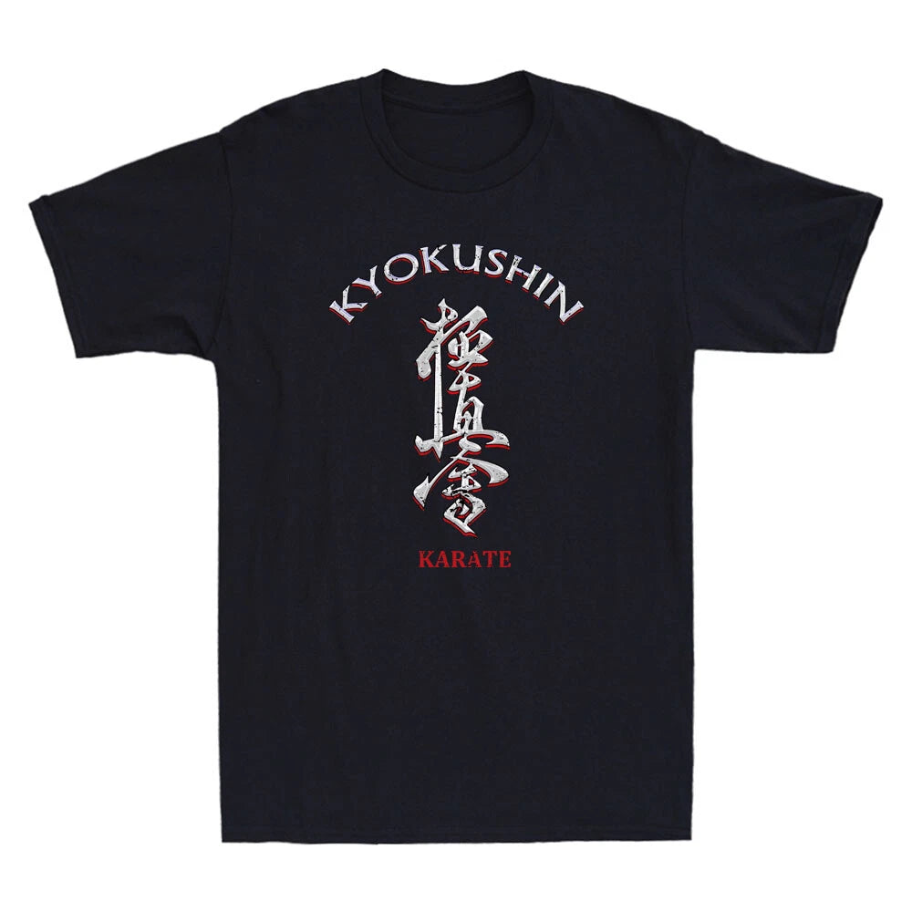 Kyokushin Karate Symbol Kyokushinkai Dojo Training Vintage Men's Black T-Shirt