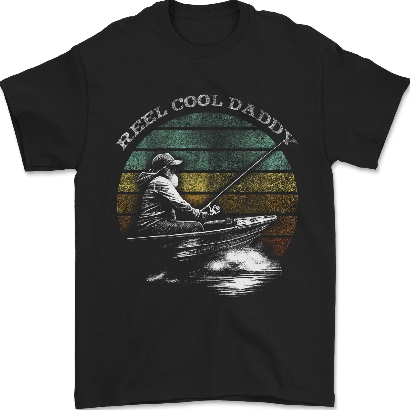 Reel Cool Daddy Funny Dad Fishing T-Shirt 100% Cotton
