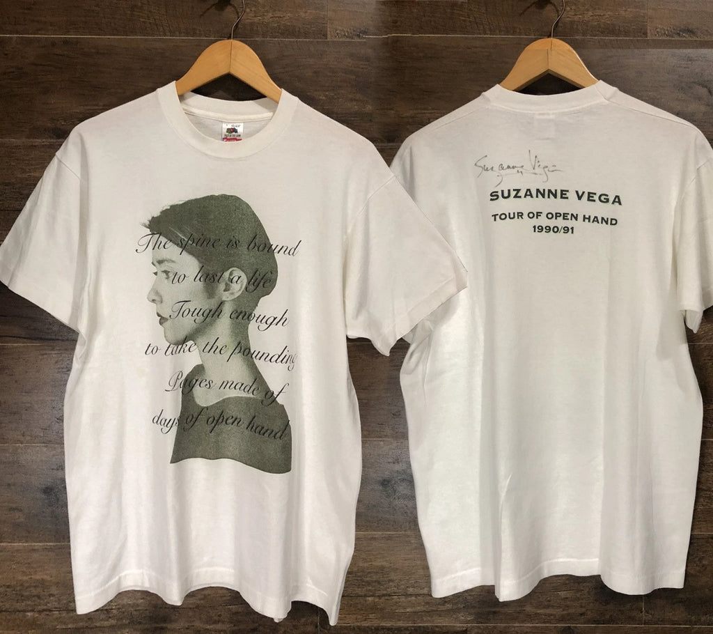 Vintage Suzanne Vega 90s Tour Of Open Hand Shirt Autographed