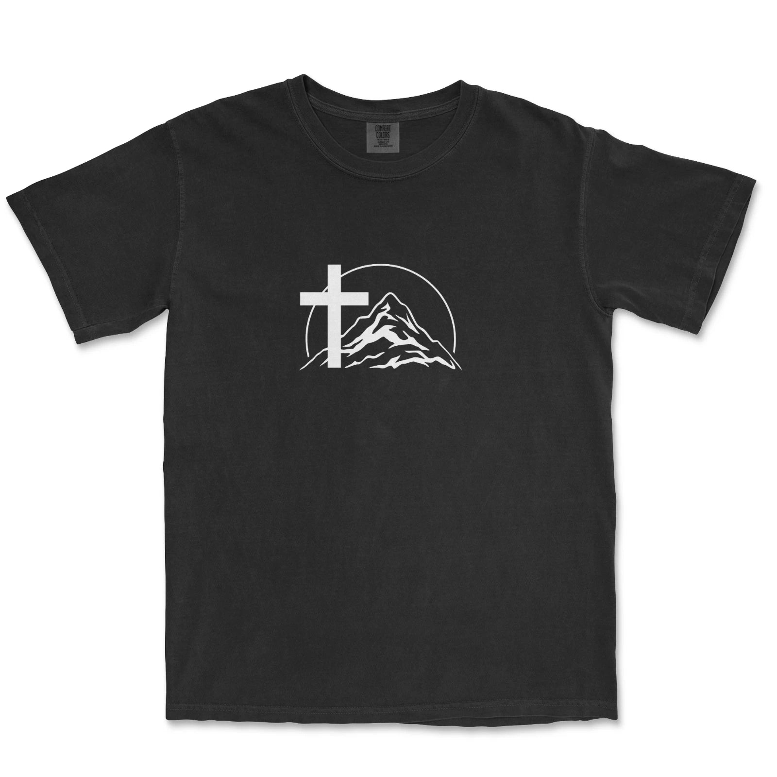 Mountain Cross Shirt Minimalist Christian Shirts for Men Jesus Shirts for Men