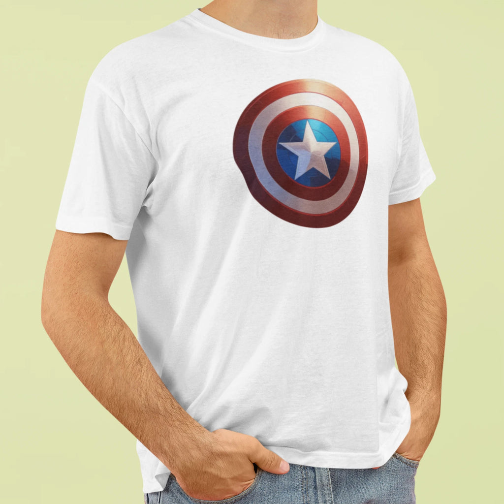 Captain America Shield Defend Your Style with this Superhero Emblem T-Shirt