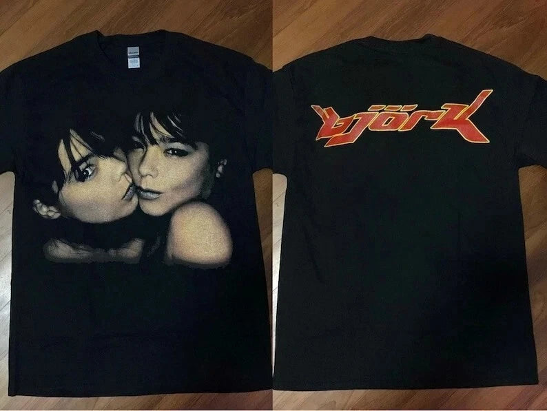 1990 Bjork Concert Vintage 90's Retro Black 2 Side Unisex Shirt