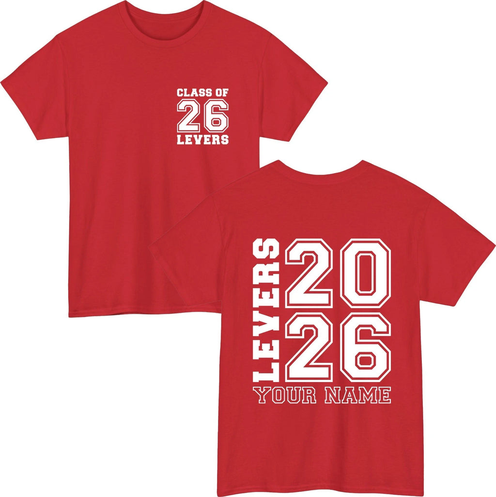 Personalised Class of 2026 Leavers T-Shirt Custom Name School Leavers Gift Top