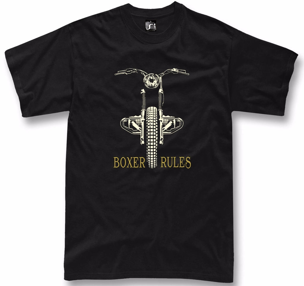 Classic Motorcycle T-Shirt Custom Boxer Moto Motorbike Fans