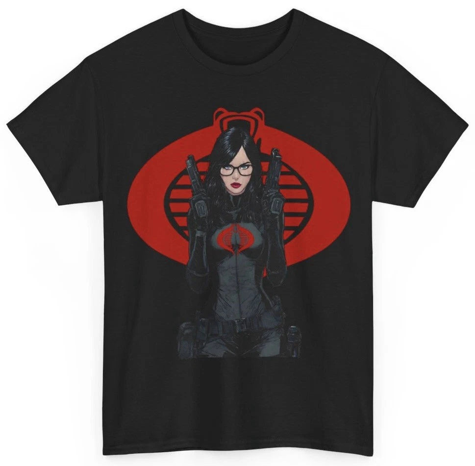 The Baroness T Shirt - Cobra 80’s GI Joe Graphic Art Tee - New