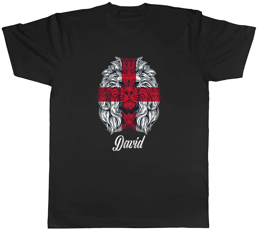 Personalised England Lion Mens Unisex T-Shirt Tee Gift