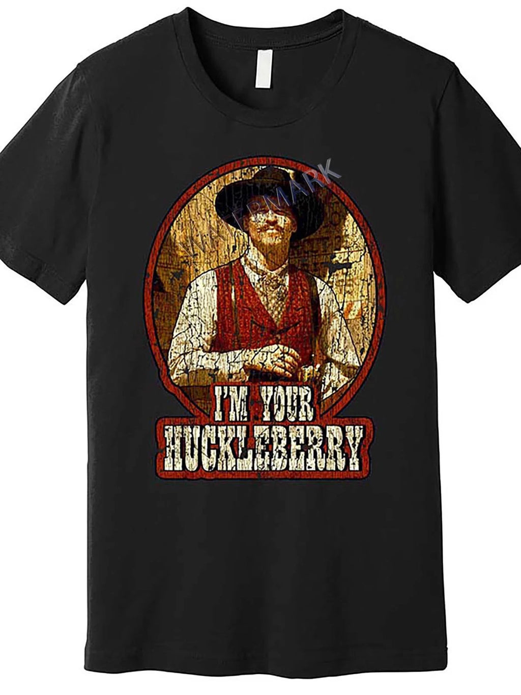 Men's "I'm Your Huckleberry" Graphic T-Shirt - Funny Holliday Inspired Short Sle
