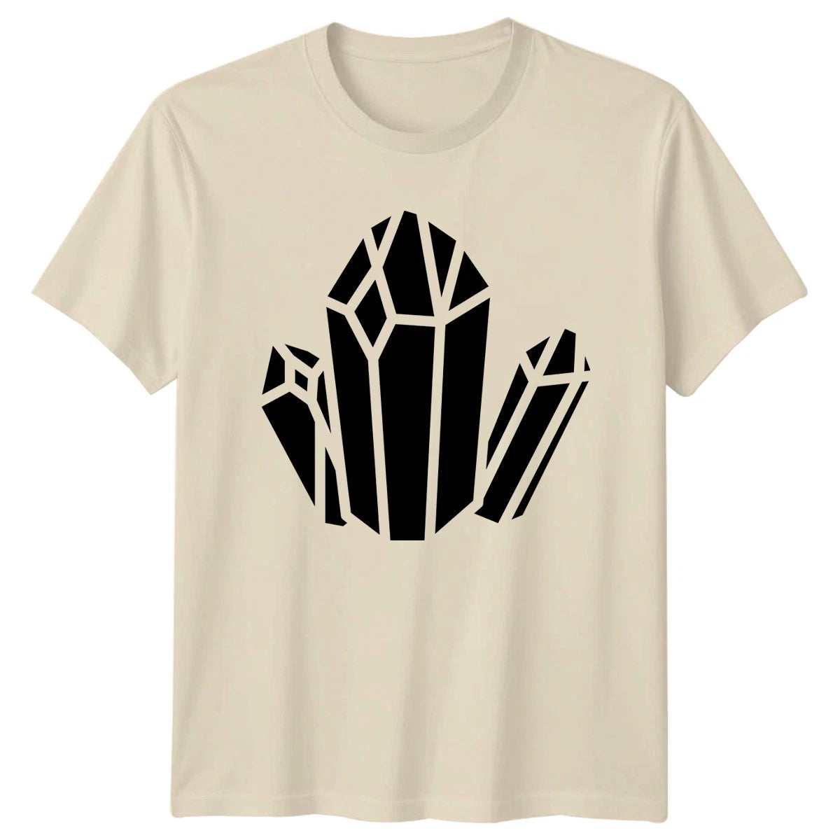 Minimalist Crystal Facets Design T-Shirt Geometric Art Gemstone Birthday Gift
