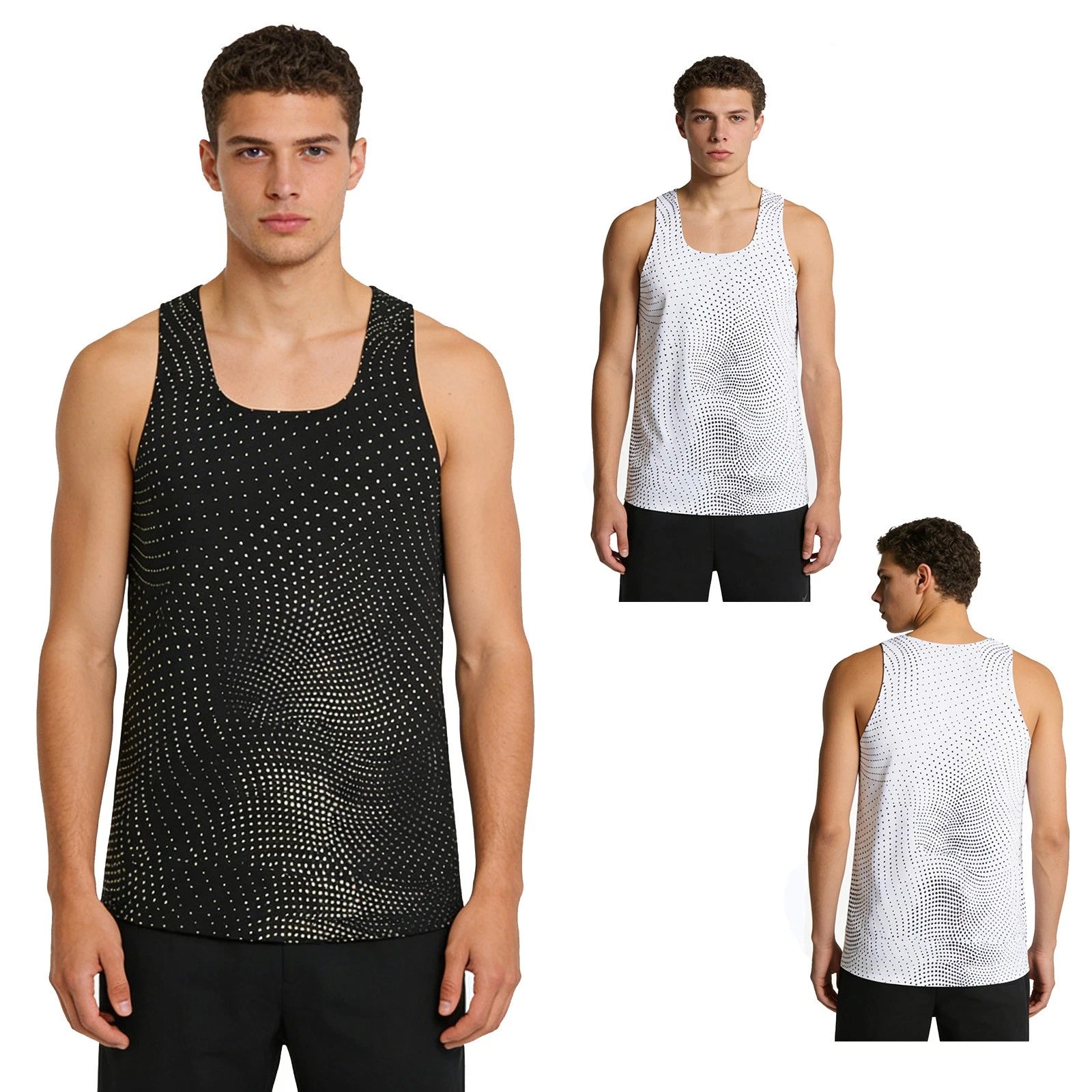 Men Tops Training Glitter Bodybuilding Casual Modern Vest Tank Top Undershirts