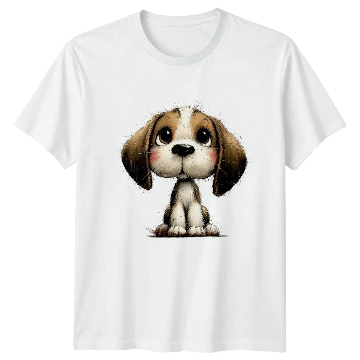 Cute Beagle Puppy Dog Portrait T-Shirt Beagle Dogs Gift For Him And Her