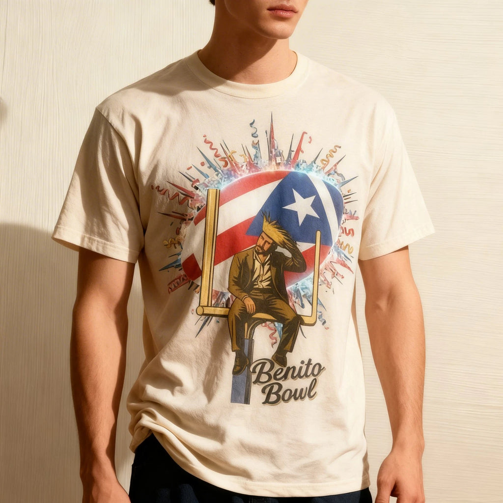 100% Cotton Men Women Unisex Football Helmet Star Benito Bowl Graphic T - shirt