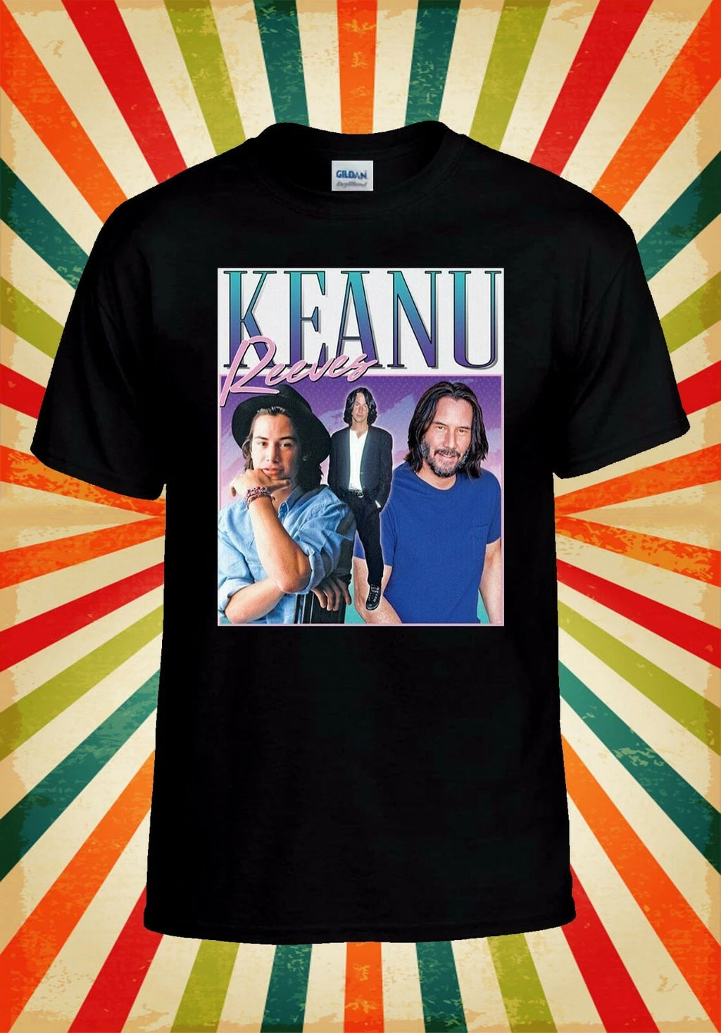 Keanu Reeves Actor Retro Cool Funny Men Women Vest Tank Top Unisex T Shirt 2562