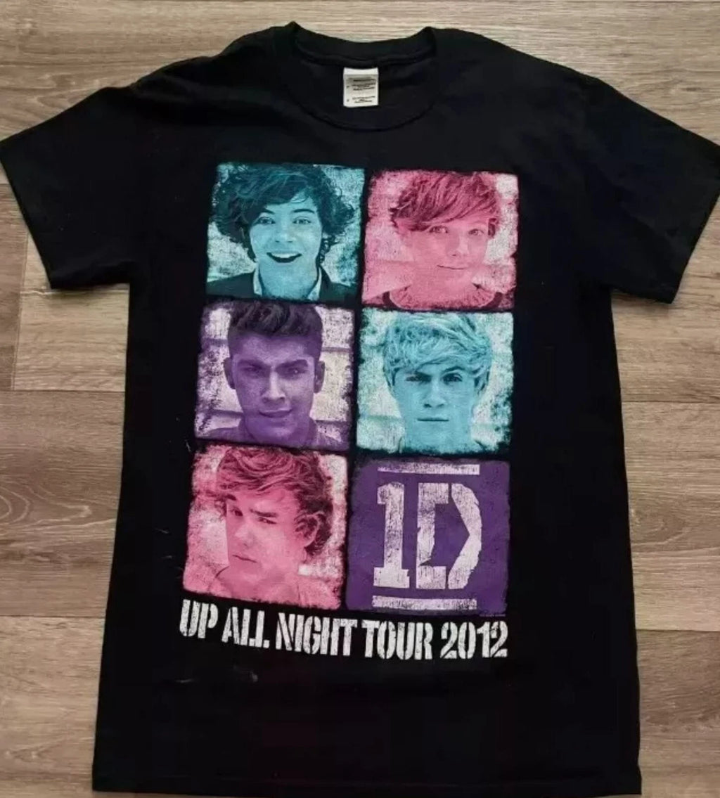 LIMITED! 2012 One Direction Up All Night Tour Cotton Black Unisex T-shirt S-5XL
