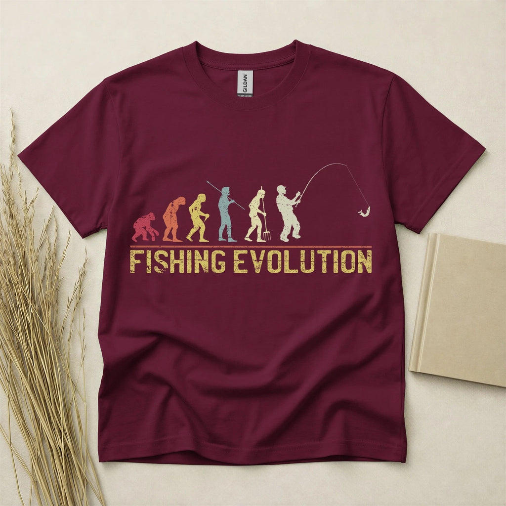 Fishing Evolution T Shirt Funny Angler Gift Fishing Tee Custom Year Top