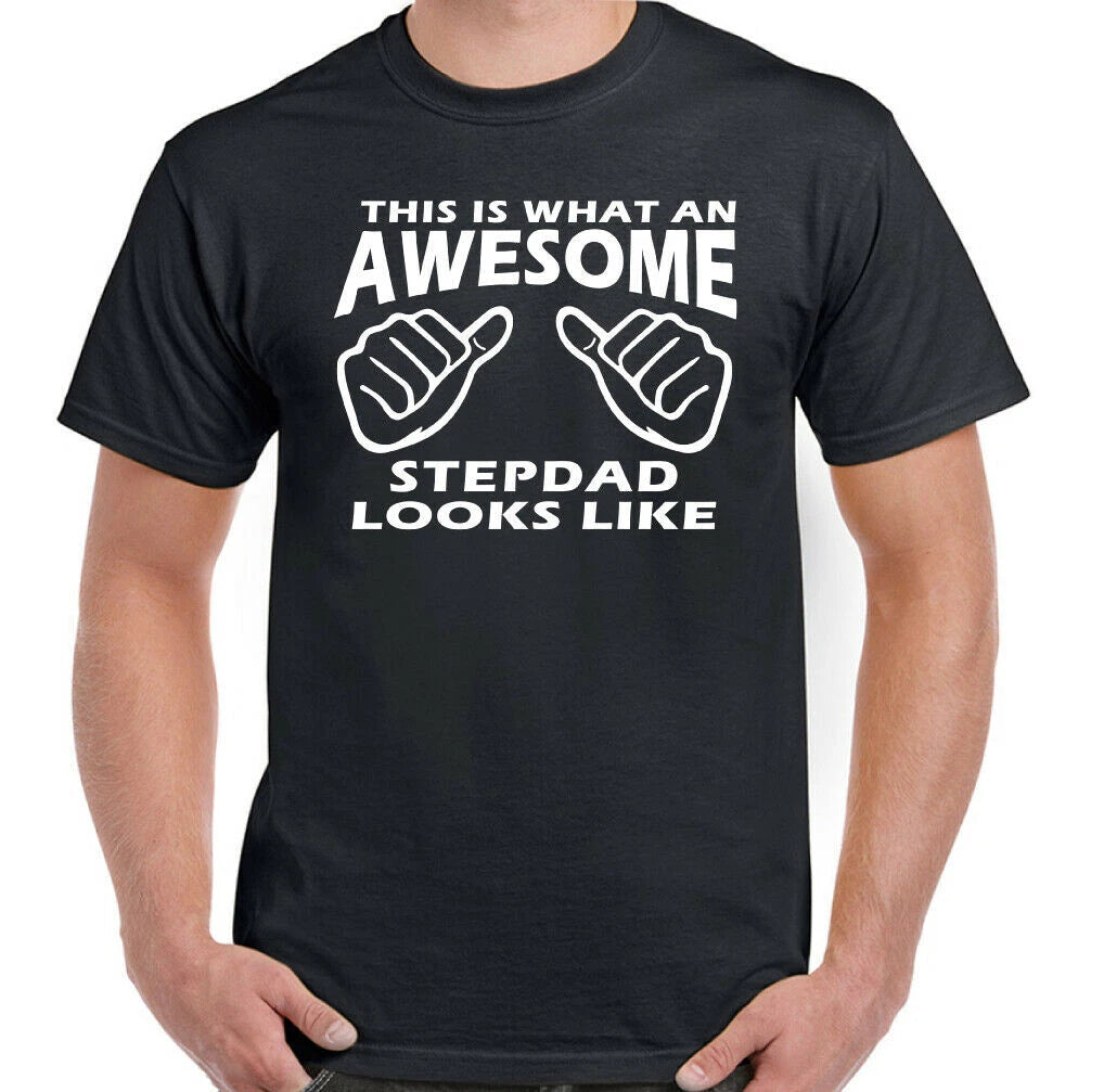 Stepdad T-Shirt Awesome Mens Funny Present Gift Fathers Day Birthday Step Dad