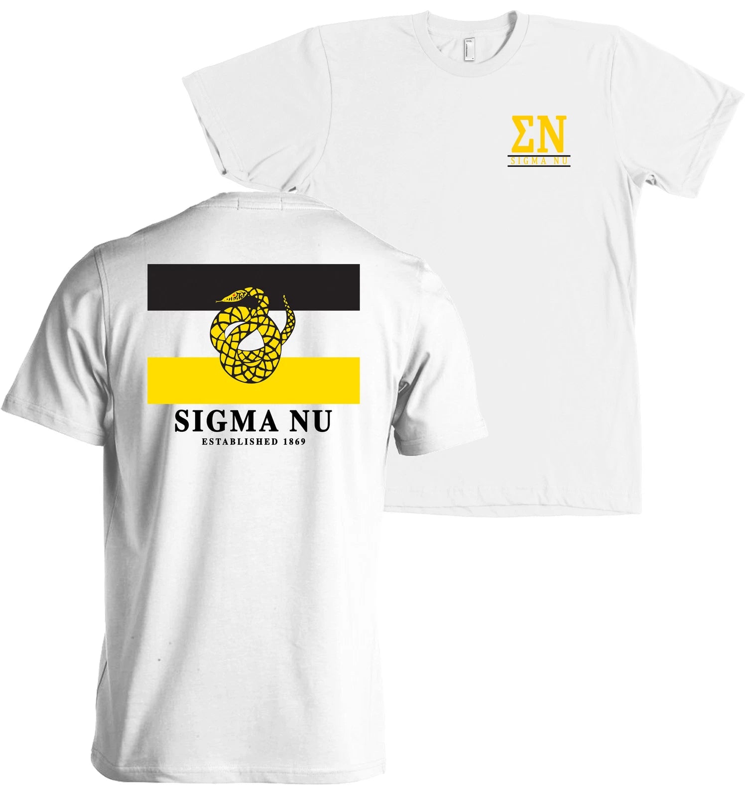 Sigma Nu Fraternity Flag Bella + Canvas T Shirt NEW