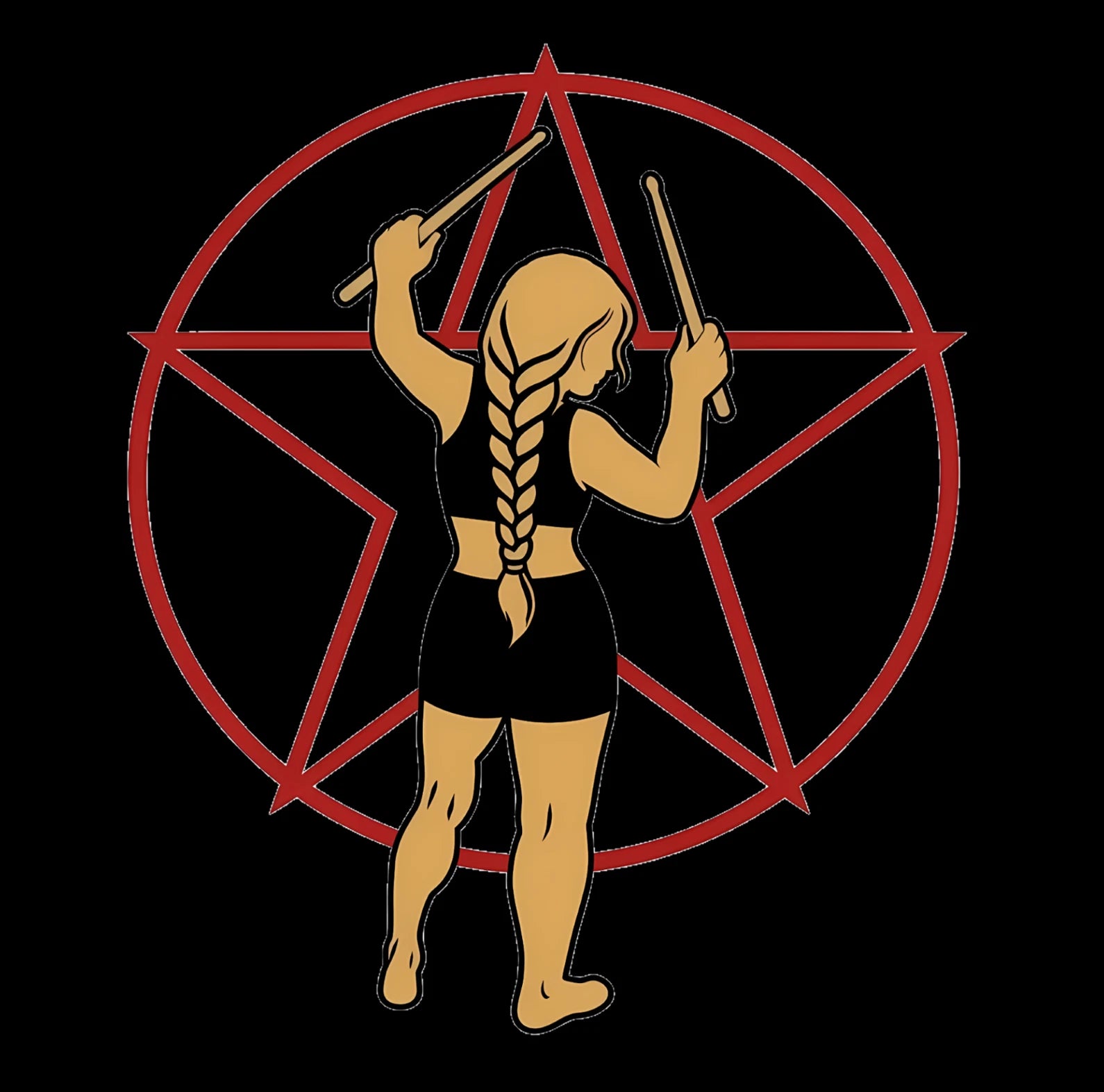 Rush Starwoman Female Drummer 2112 Fan Art T-Shirt ~ inspired by Anika Nilles