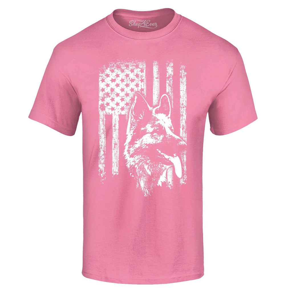 German Shepherd Flag T-shirt Dog Dad Dog Mom Shepard Dad Mom Shirts