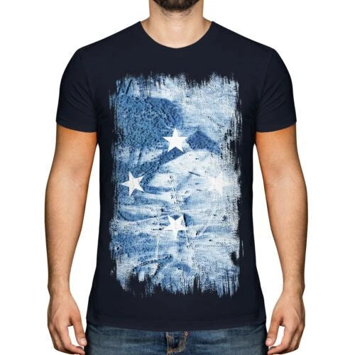 Micronesia Grunge Flag Men's T-Shirt Jersey