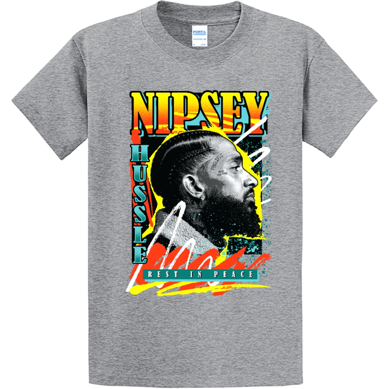NEW STREETWEAR ON DEMAND RAP GOAT 90s RIP GREY Tee Shirt SM-4XLARGE MADE IN USA