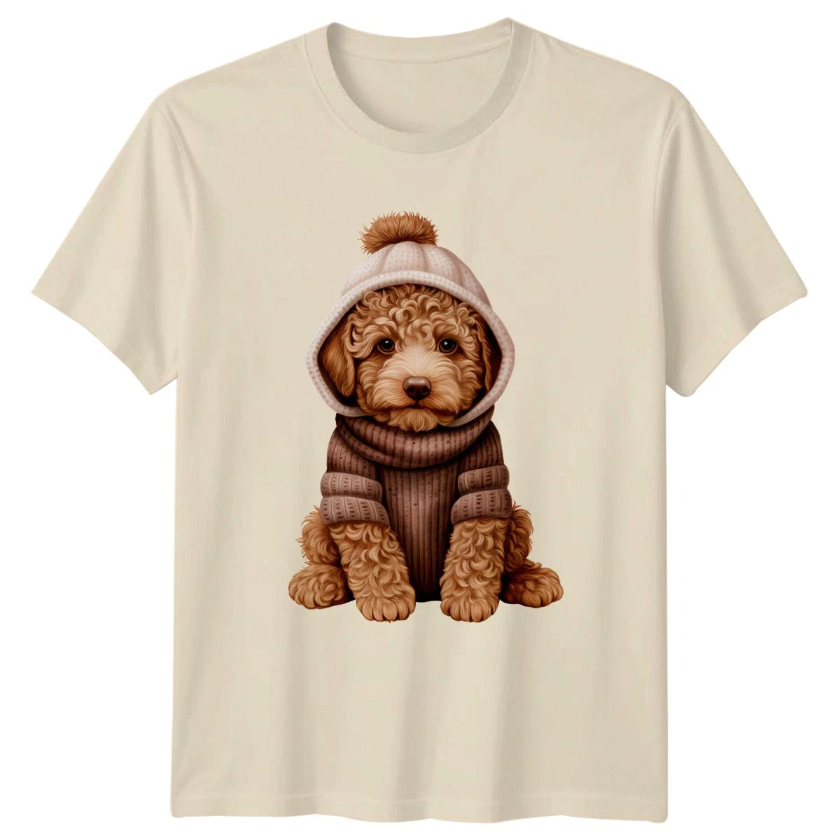 Cute Winter Doodle Dog T-Shirt Goldendoodle Dogs Christmas Gift For Him And Her