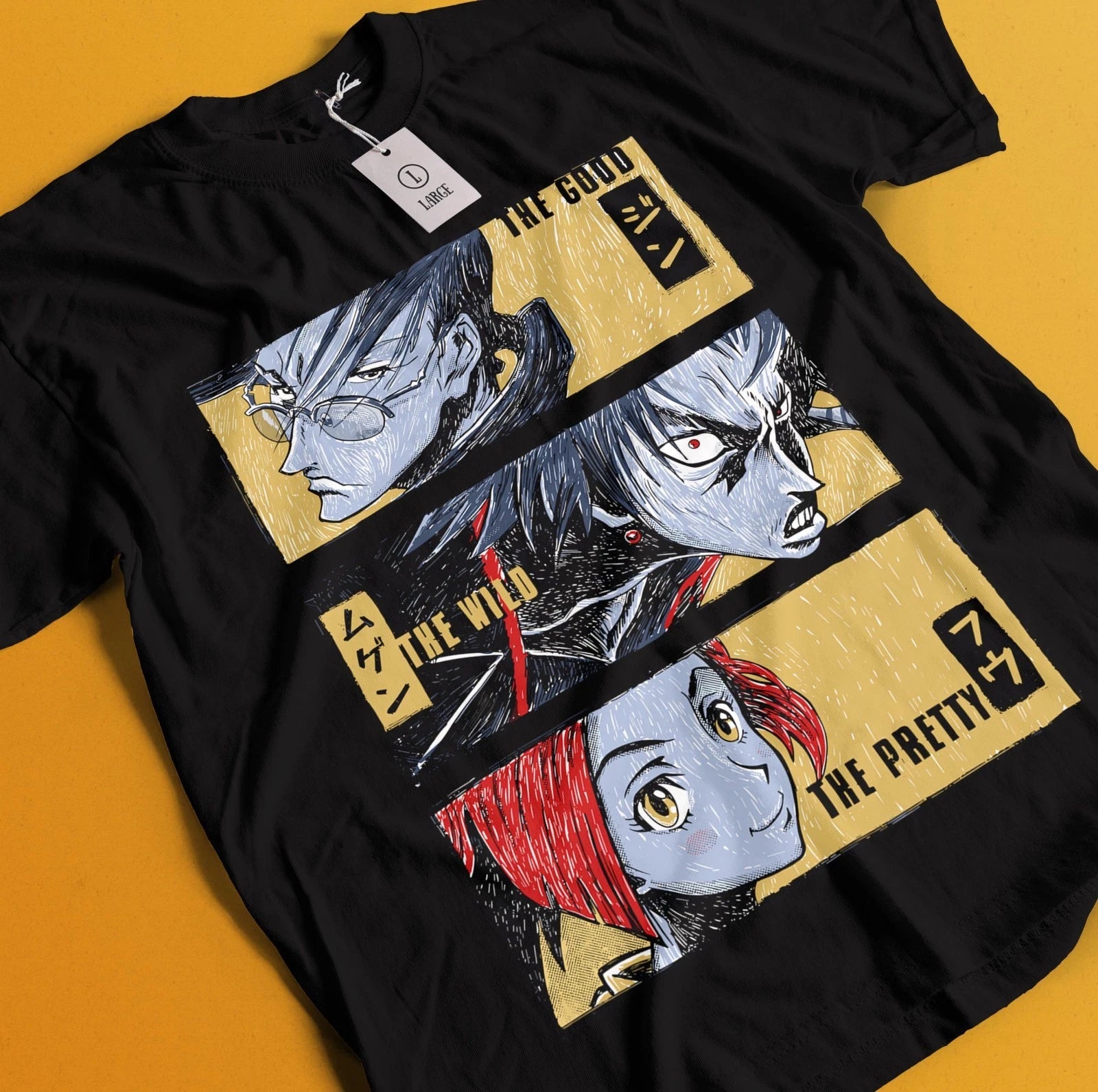 Samurai champloo Shirt Mugen Tshirt Fuu T-Shirt Jin Anime Tee Kariya Kagetoki