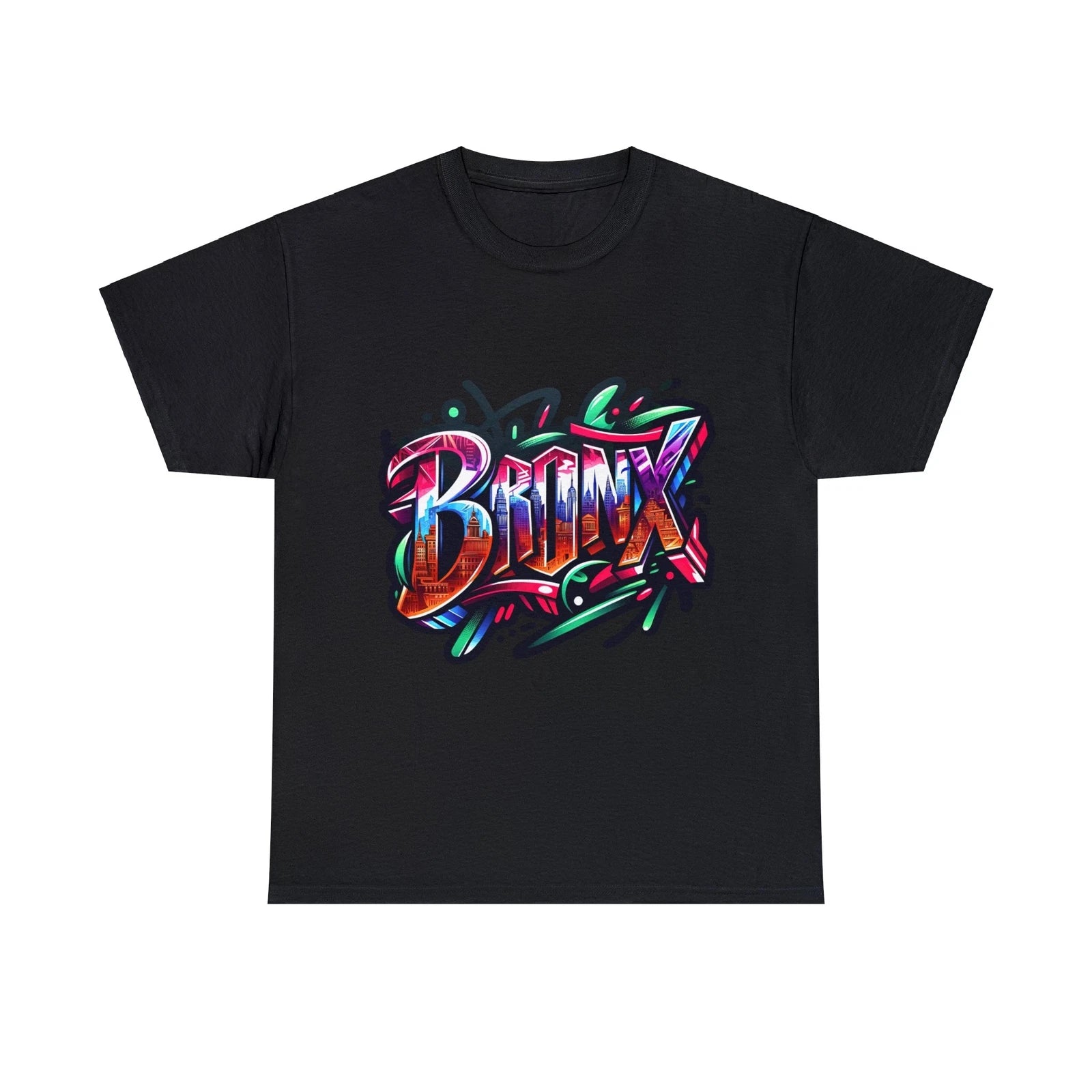 Bronx New York Graffiti Graphic Tee Shirt, S-5XL
