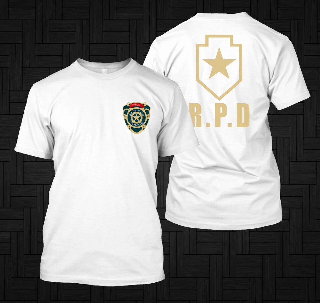 Rare Resident Evil Remake 2 Biohazard RPD The Racco -  Custom front and back tee