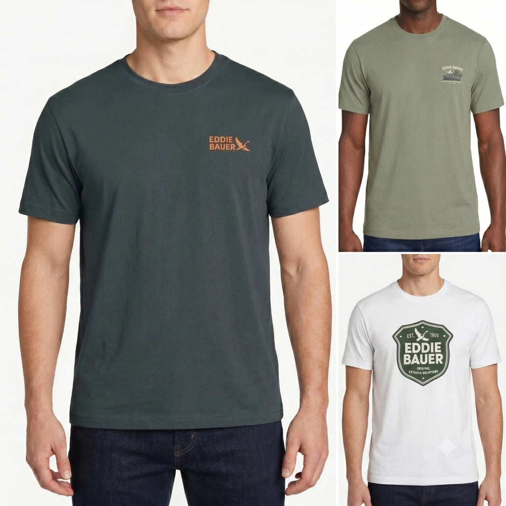 Eddie Bauer Men's Graphic Tee T-Shirt Regular Fit Crewneck Lightweight S-XXL