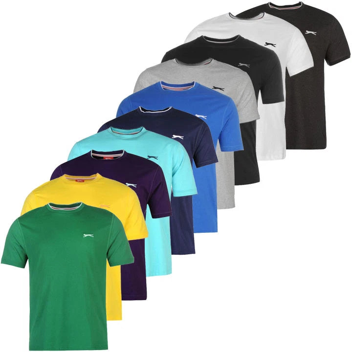Slazenger Tipped Shirt T-Shirt Mens S M L XL 2XL 3XL 4XL XXXXL Tee Shirt New