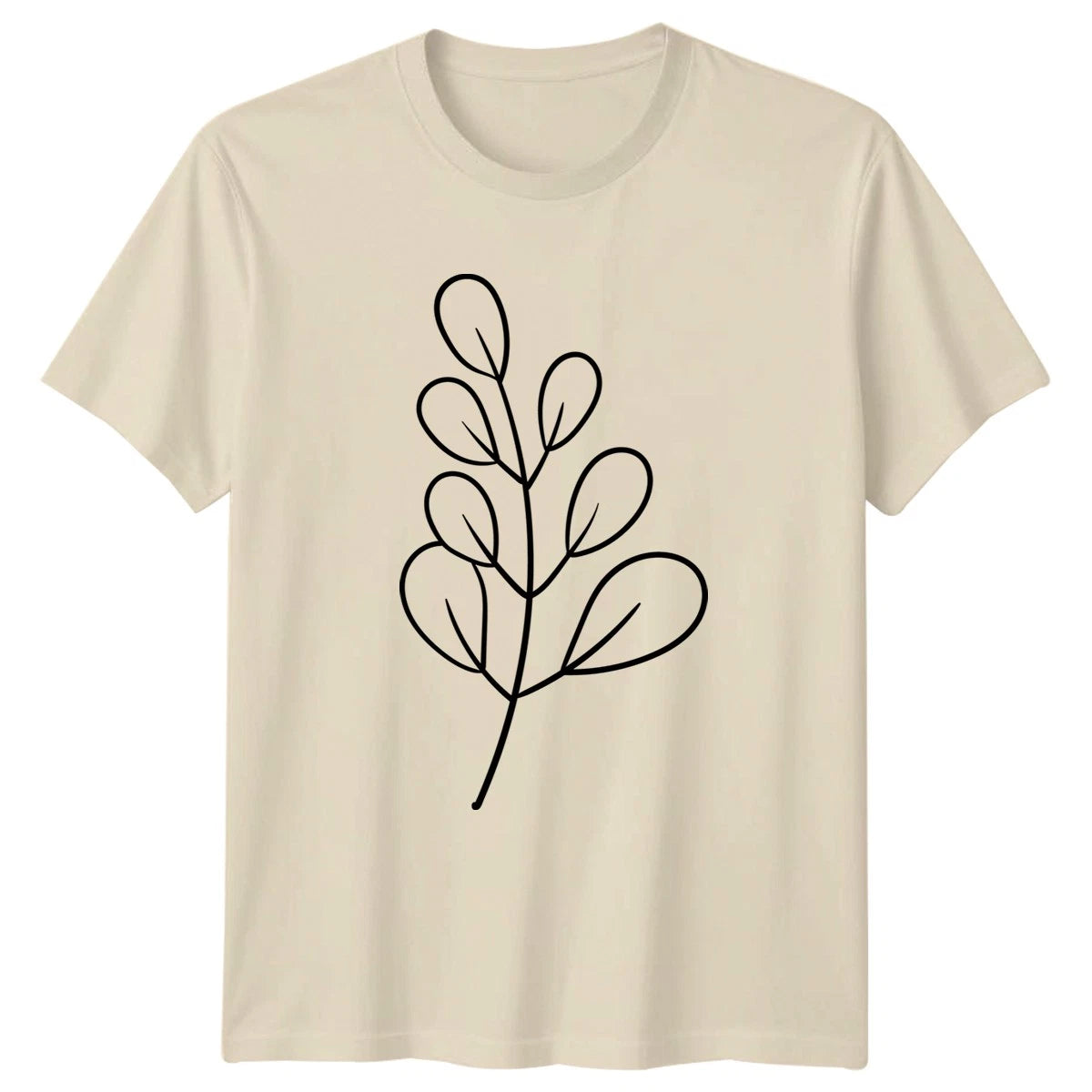 Minimalist Botanical Leaf Art T-Shirt Leaf Design Nature Plant Birthday Gift