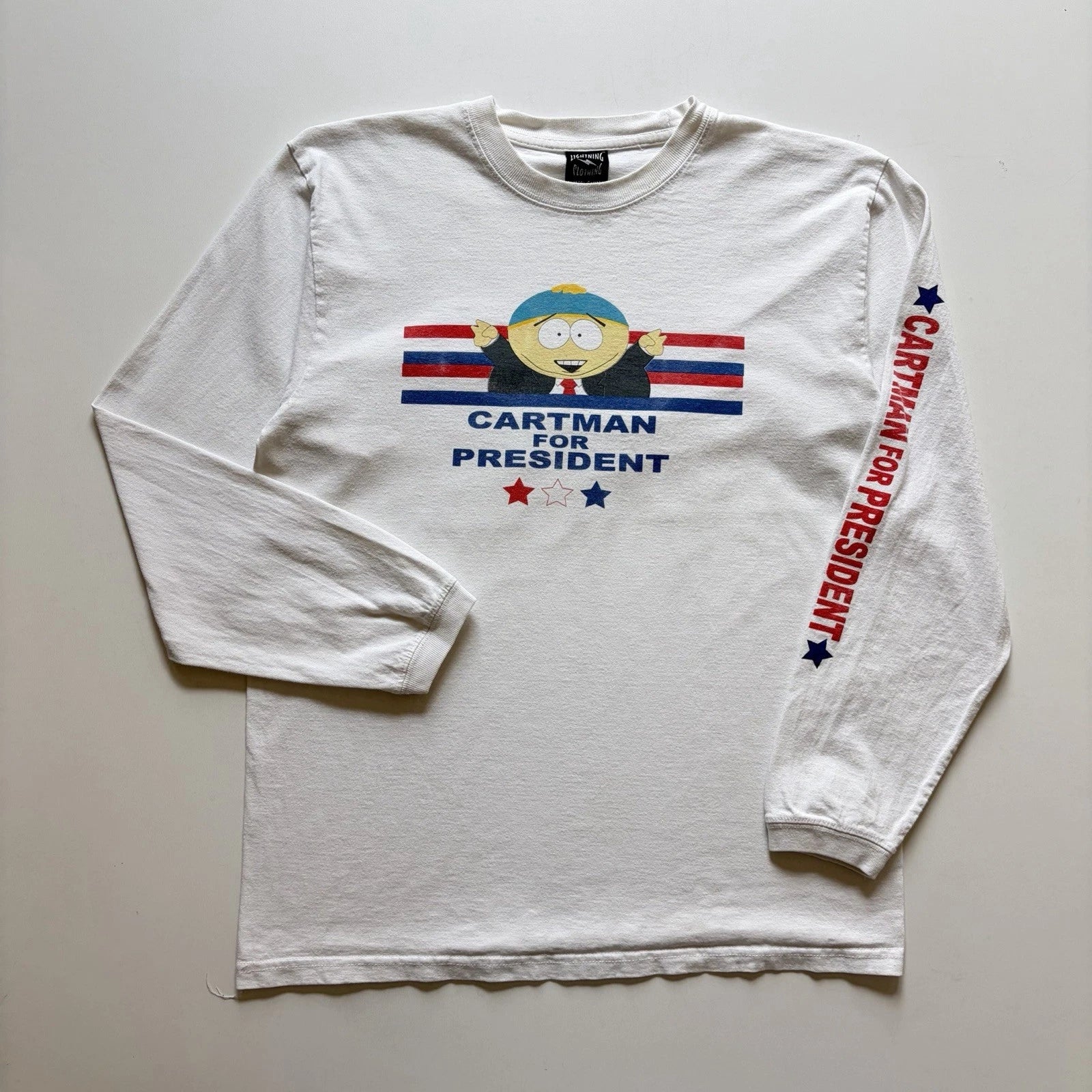 Vintage South Park Long Sleeve Shirt Mens Medium Eric Cartman For President Rare