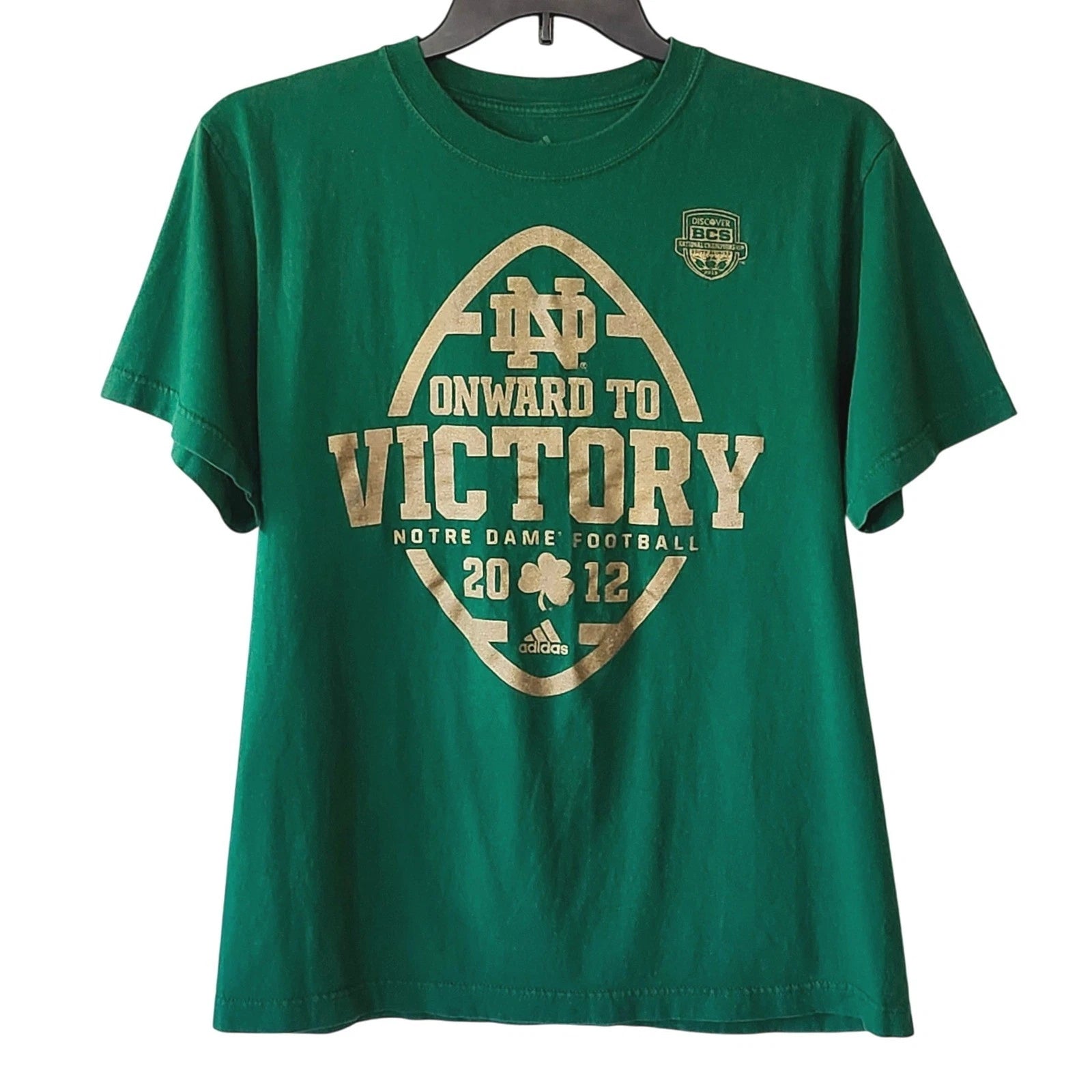 ADIDAS Notre Dame Fighting Irish T-Shirt Mens Large Onward to Victory Football