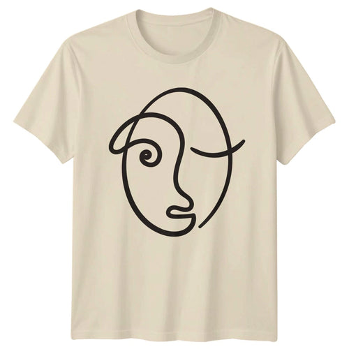 Abstract Minimalist Face Line Art T-Shirt Line Art Abstract Art Birthday Gift