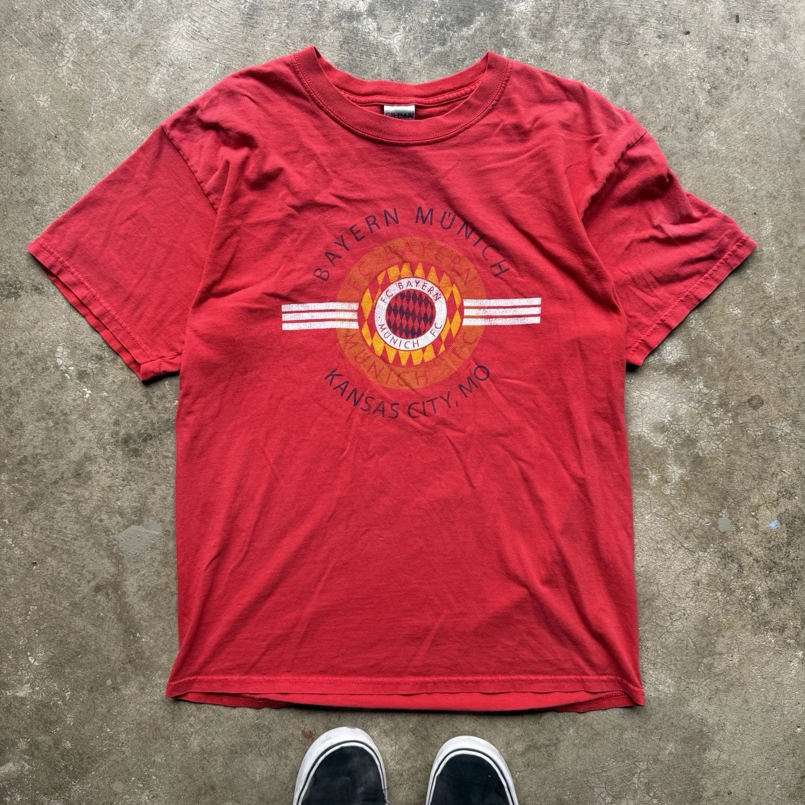 Vintage Y2K Bayern Munich FC Kansas City Soccer T Shirt Short Sleeve Size Large