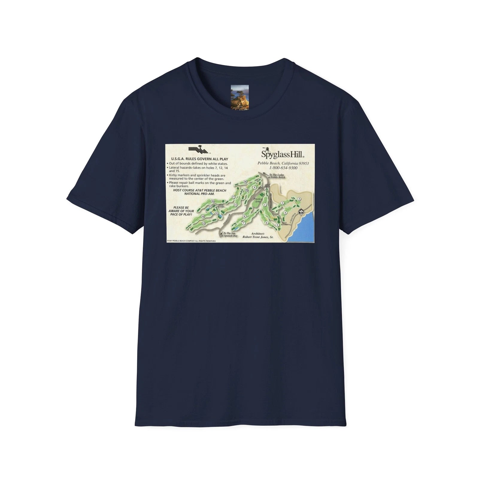 Spyglass Hill Golf Course Vintage Scorecard cover T-Shirt