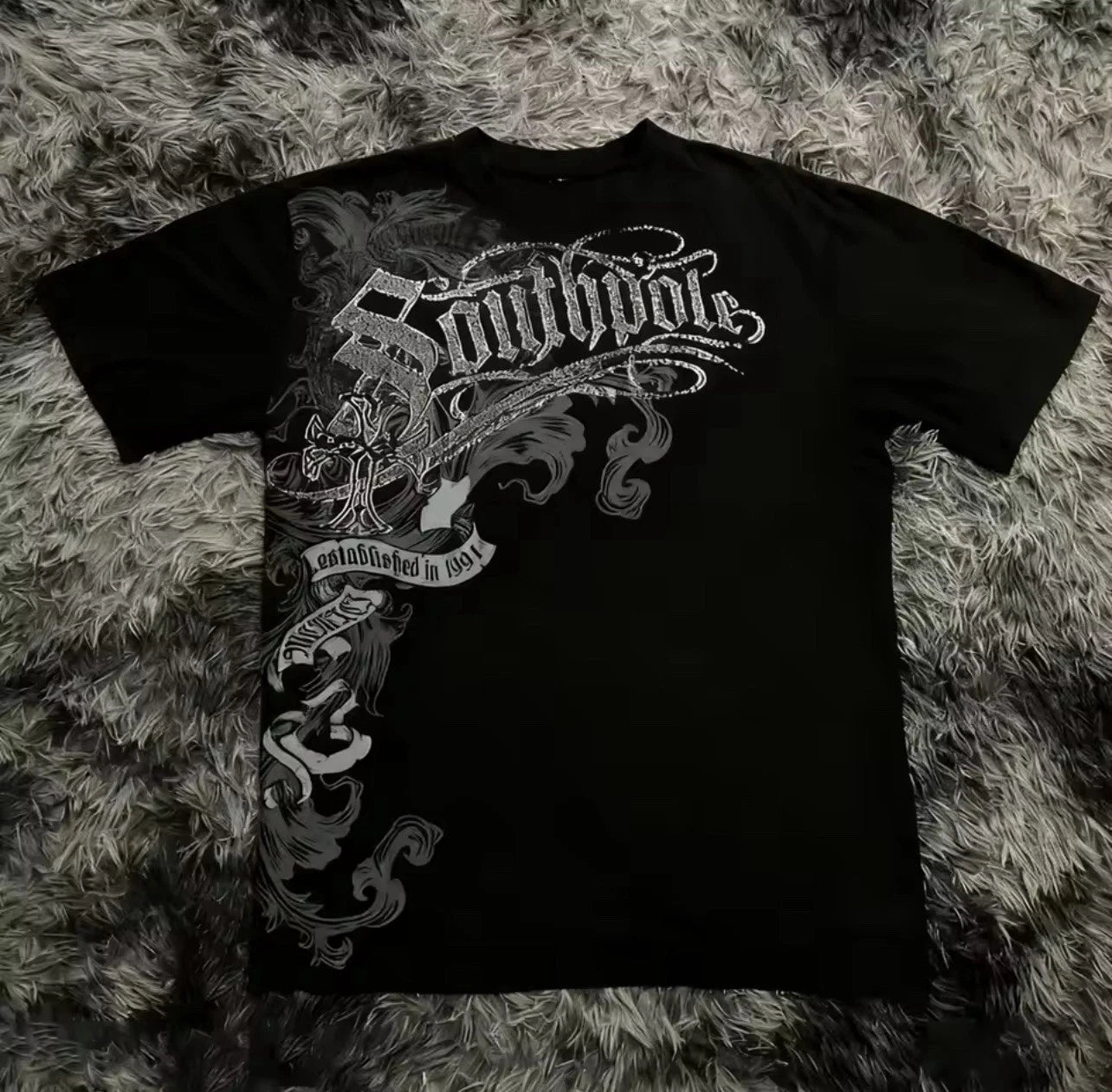 Mens Y2K Gothic Graphic T Shirt Streetwear Unbranded Tee Top
