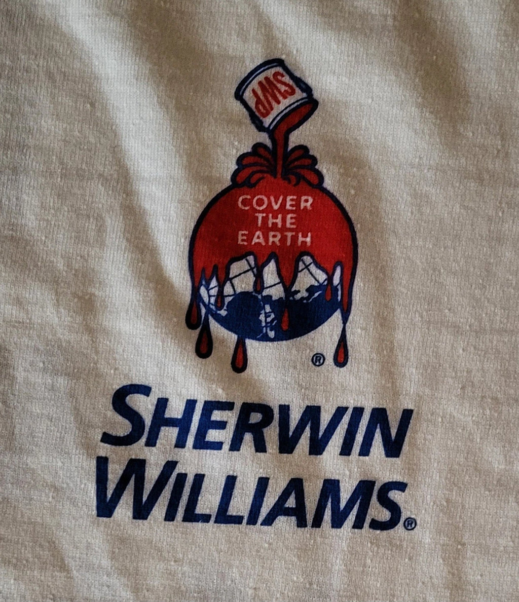 Sherwin Williams Gildan T-Shirt Adult White SS Painter Graphic DBL Sided XL NEW