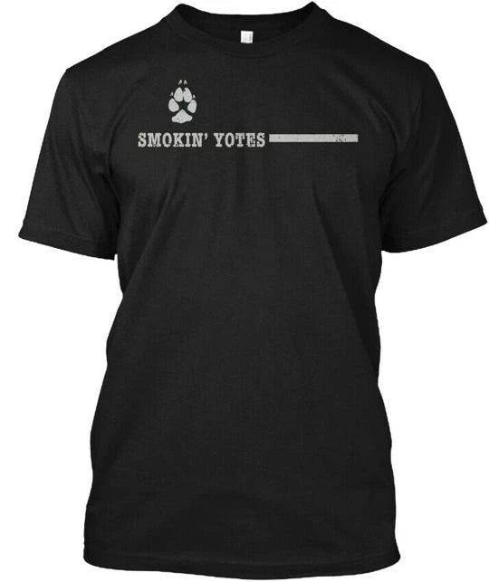 Coyote Hunting Smokin Yotes American Fla - T-shirt Made In The USA Size S To 5XL