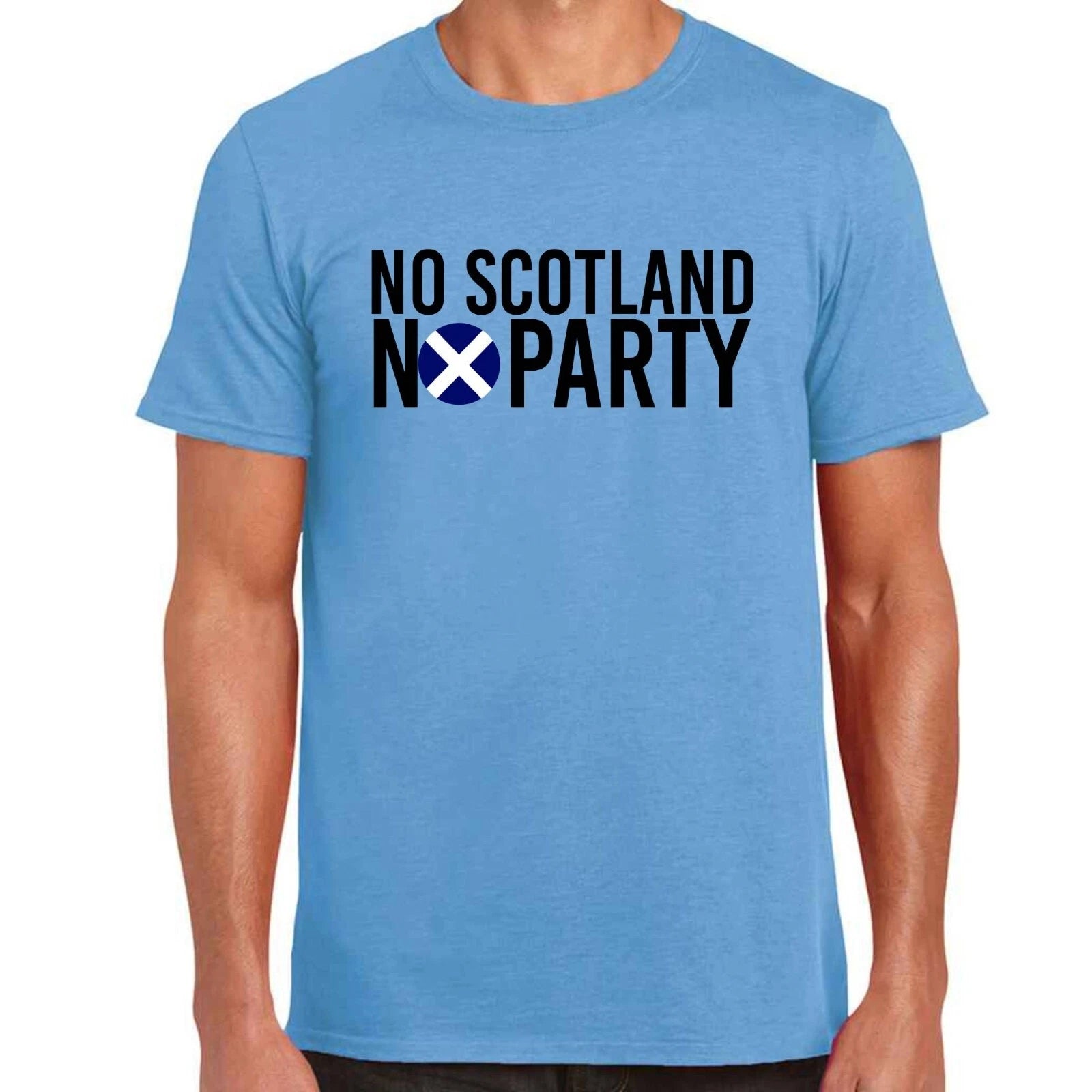 No Scotland No Party 2026 Football World Cup USA Canada Mexico Blue T-shirt/Tee