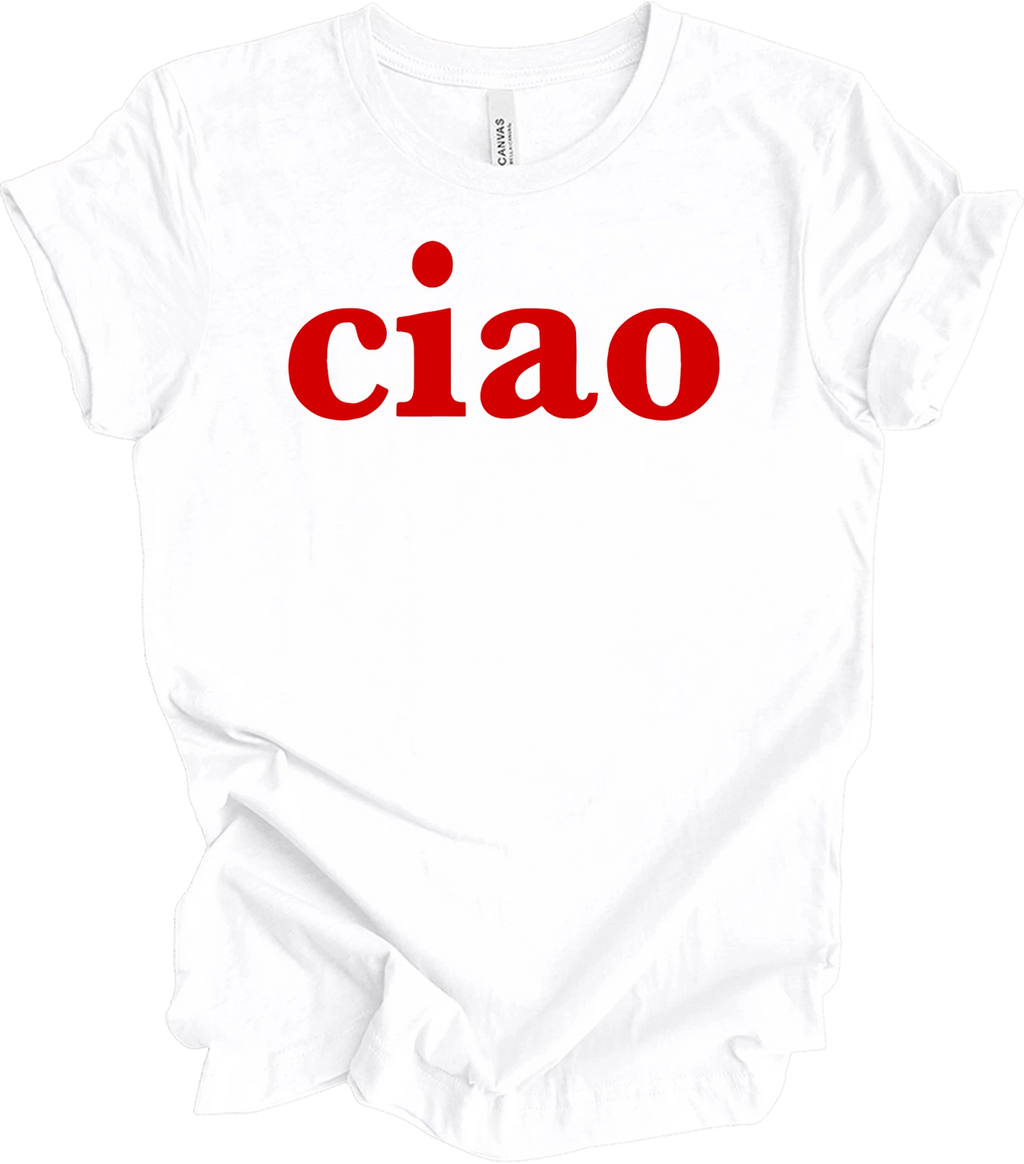 Ciao Shirt Italian Hello Italy Gift Ciao Bella Tee Travel Souvenir Unisex